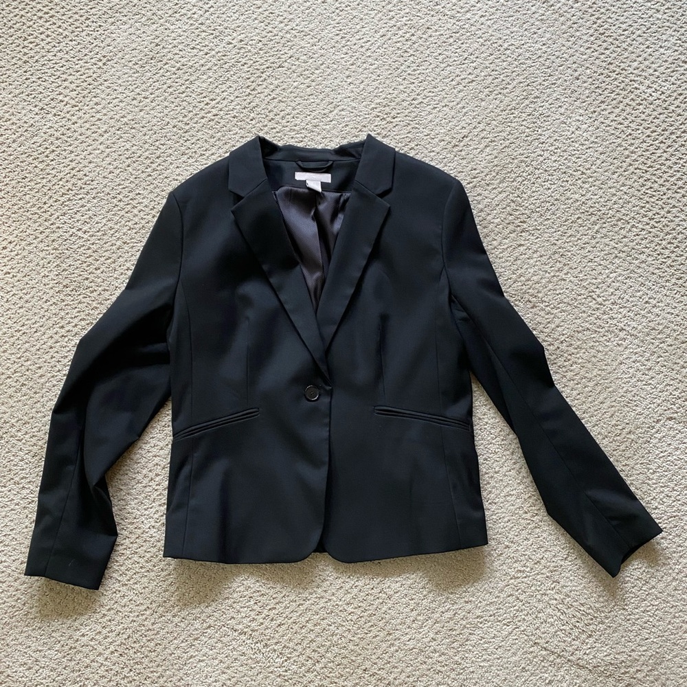 H&M black blazer, size:12